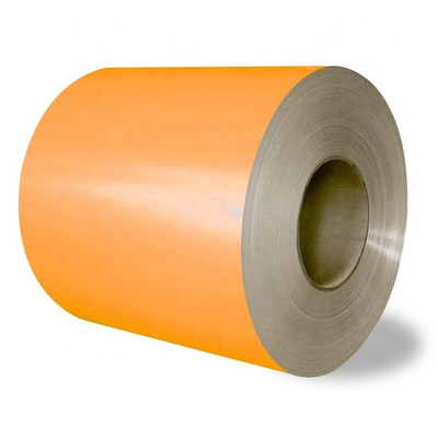 แผ่นเหล็กชุบสังกะสีเคลือบสี GB สีส้มในม้วน PVDF Aluzinc Coil