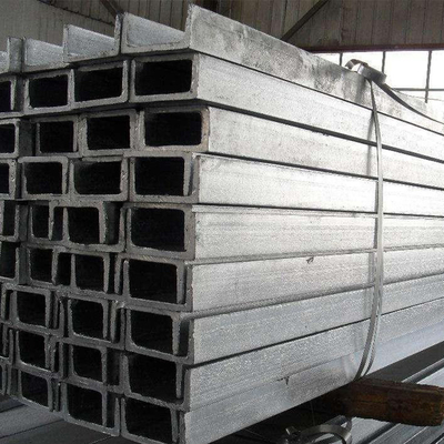 เหล็กชุบสังกะสี 50 มม. ช่อง C เหล็กโลหะ U Beam ASTM Q235 Q345
