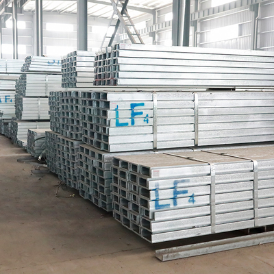 เหล็กชุบสังกะสี 50 มม. ช่อง C เหล็กโลหะ U Beam ASTM Q235 Q345