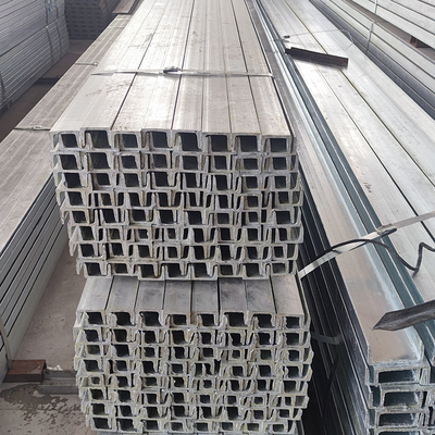 โครงสร้างช่องเหล็กชุบสังกะสีแบบจุ่มร้อน U Beam Steel Rod 16 Gauge