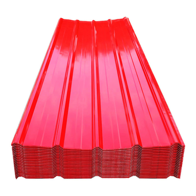 CGCC Gi สีเคลือบแผ่นลูกฟูก 5ft เหล็กลูกฟูกหลังคา