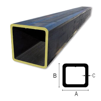 Q235 ท่อสี่เหลี่ยมเคลือบผงสีดำ Astm 12ft ท่อเหล็กสี่เหลี่ยมไม่มีรอยต่อ