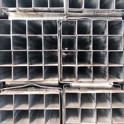 จุ่มร้อน Q345 เหล็กกล่อง กัลวาไนซ์ ท่อเหลี่ยม 100x100 Gal