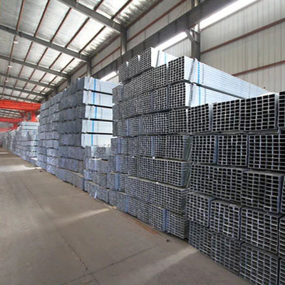 จุ่มร้อน Q345 เหล็กกล่อง กัลวาไนซ์ ท่อเหลี่ยม 100x100 Gal