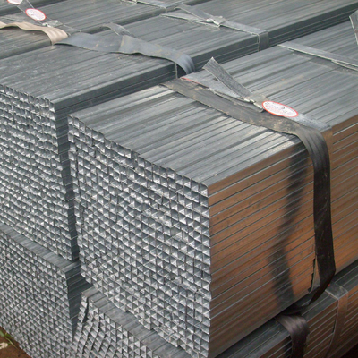 จุ่มร้อน Q345 เหล็กกล่อง กัลวาไนซ์ ท่อเหลี่ยม 100x100 Gal